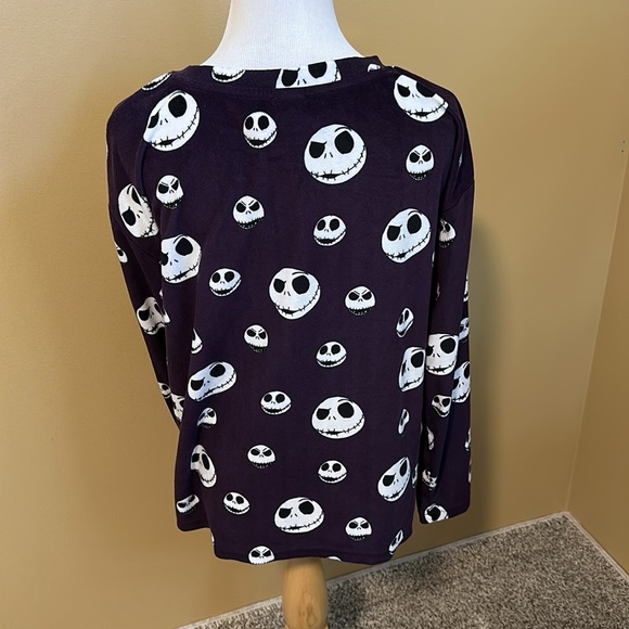 🪩 Nightmare Before Coffee Velvet Pajama Top - Picture 2 of 3